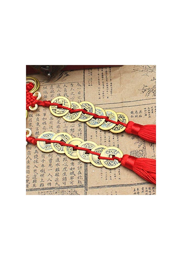 DDJYP Homer-wa Chinese Feng Shui Money Coins Lucky with Handmade Red Endless Knot Decoration - 2 Sets of 6 Coins - Image 3